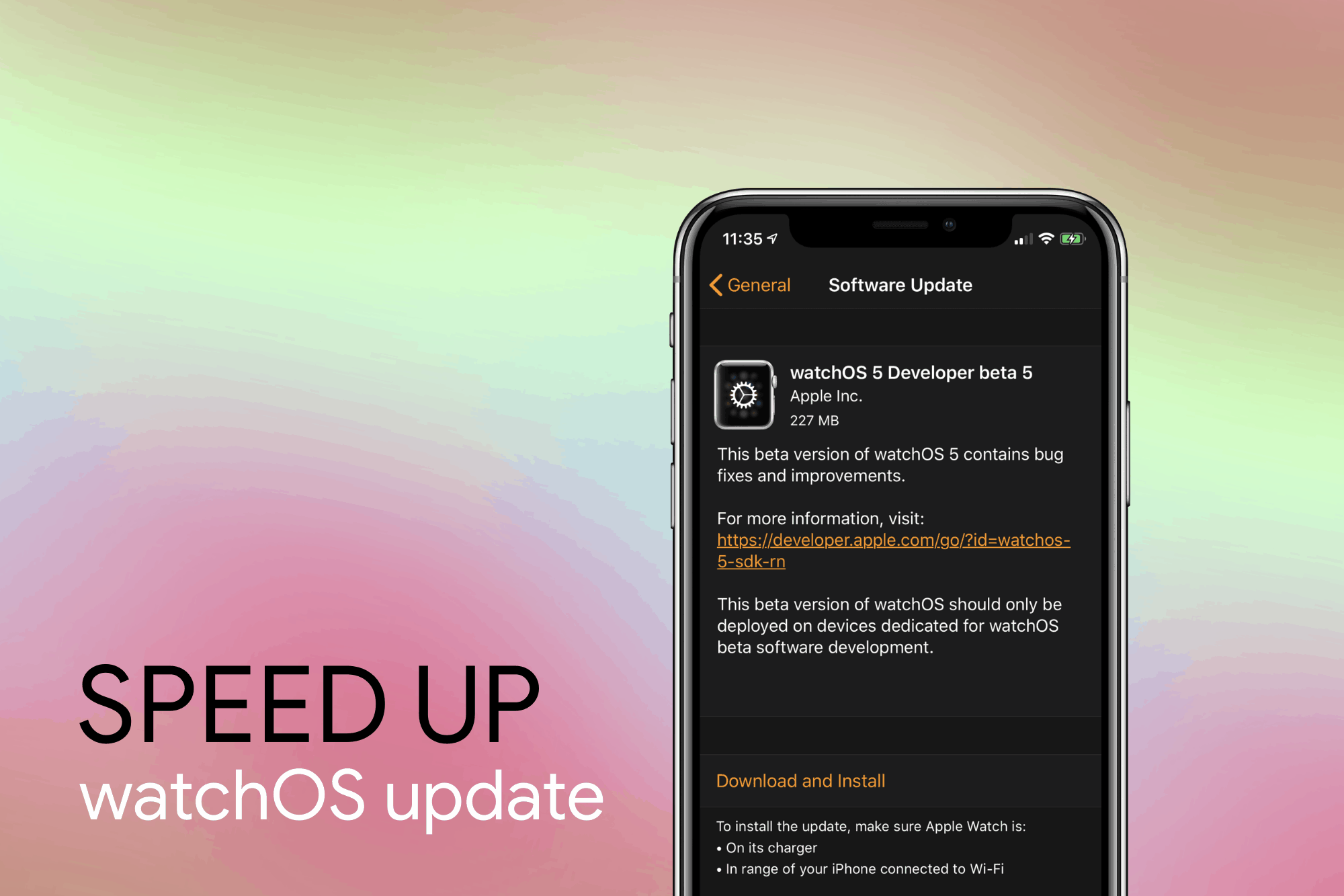 how to update watchOS faster
